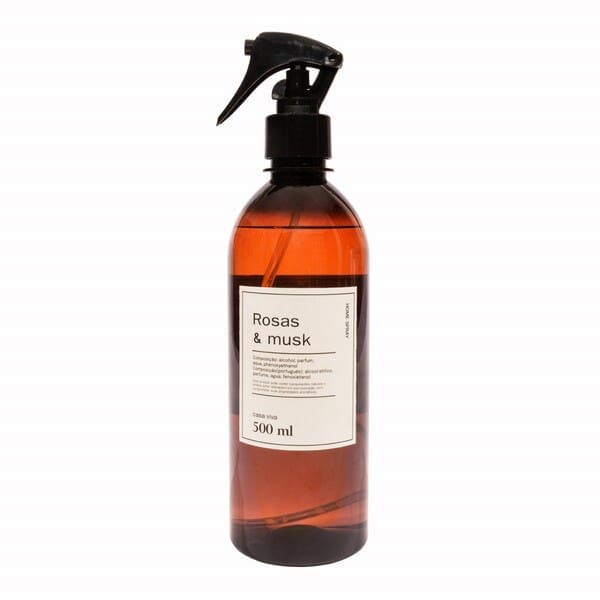 Home Spray Rosas & Musk Ambar 500ml Casa Viva