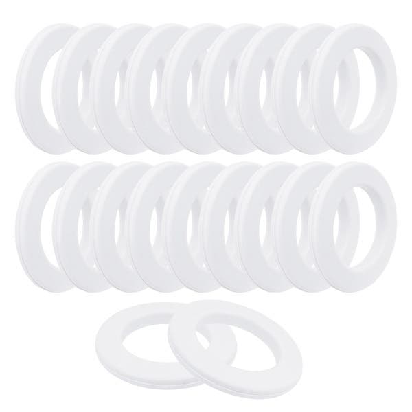 Ilhós para Cortina 42mm Plástico Branco 20 Peças