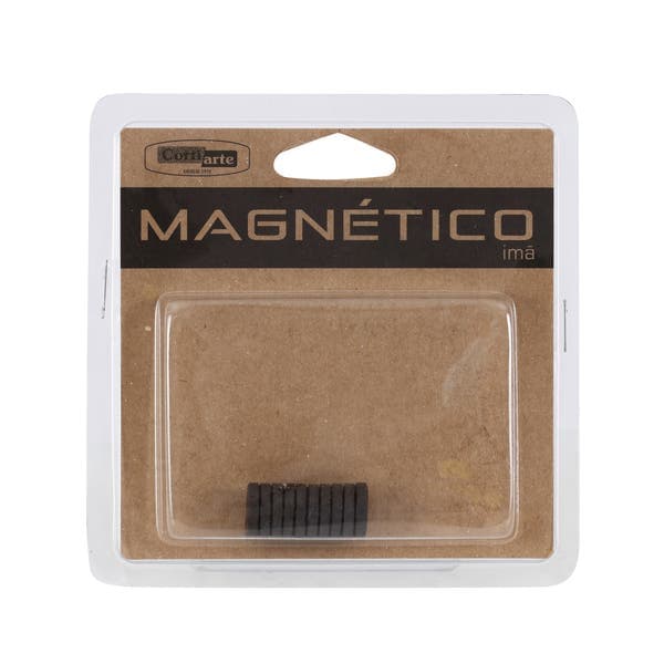 Ímã Ferrite Redondo Preto com 10 peças de 1,3cm