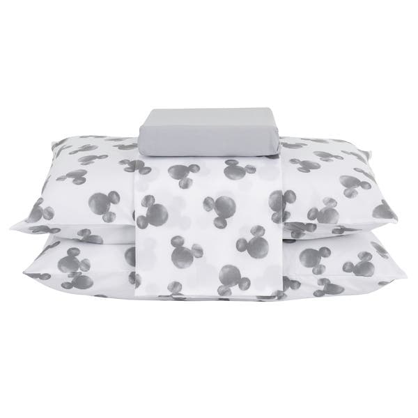 Jogo de Lençol Mickey Cinza Casal 4 Peças Disney