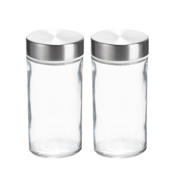 Kit 2 Potes Tempero com Tampa Inox 0,2L Delinia