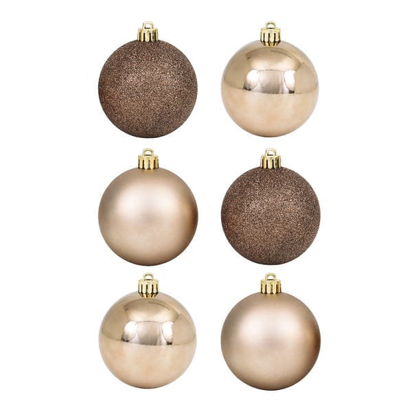 Kit Bola de Natal Camurça Tubo 7cm 6 Peças Cromus