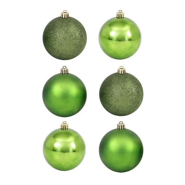 Kit Bola de Natal Tubo Verde 5x5x5cm 6 Peças Cromus