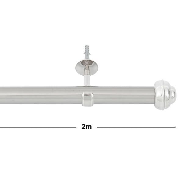 Kit de Varão Alumínio Elegance 2,00m Onix 28mm