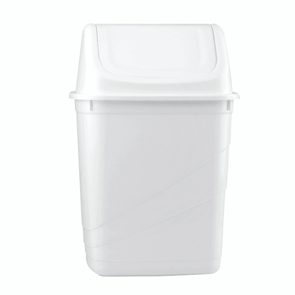 Lixeira 14L Plástico Basculante Branco Nitron