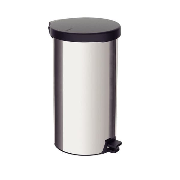 Lixeira 20L Aço Inox Pedal Prata e Preto Tramontina