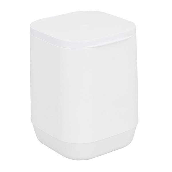 Lixeira 6L Plástico e Aço Manual Eleve Branco OU