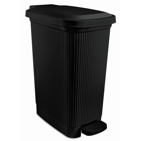 Lixeira 7L Plástico Pedal Preto Usual Utilidades