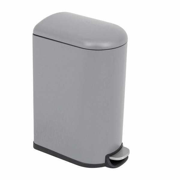 Lixeira para Cozinha 42L Aço Pedal Cinza Delinia