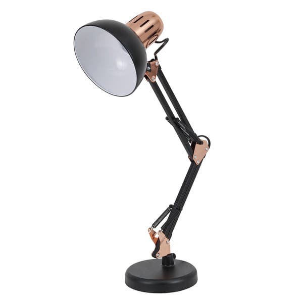 Luminária de Mesa Metal E27 Desk Deluxe Preta Gmh