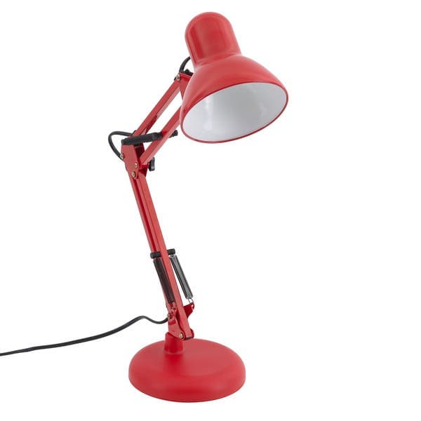 Luminária de Mesa Vermelha Metal Desk Lamp Gmh