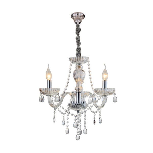 Lustre 3 Lâmpadas E14 Transparente Valentina Hevvy
