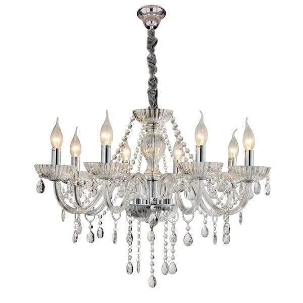 Lustre 8 Lâmpadas E14 Transparente Valentina Hevvy