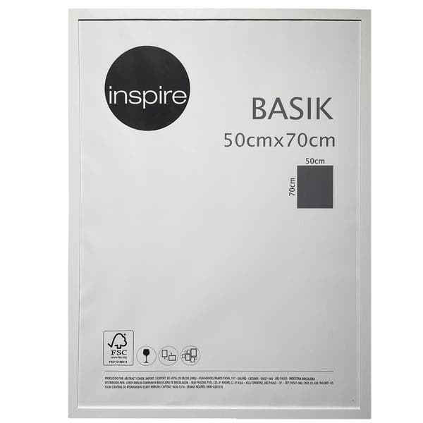 Moldura Basik 50x70cm Branco Inspire