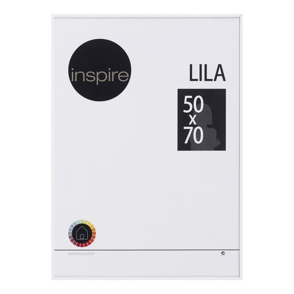Moldura Pronta Lila Branca 50x70cm Inspire