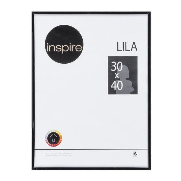 Moldura Pronta Lila Preta 30x40cm Inspire
