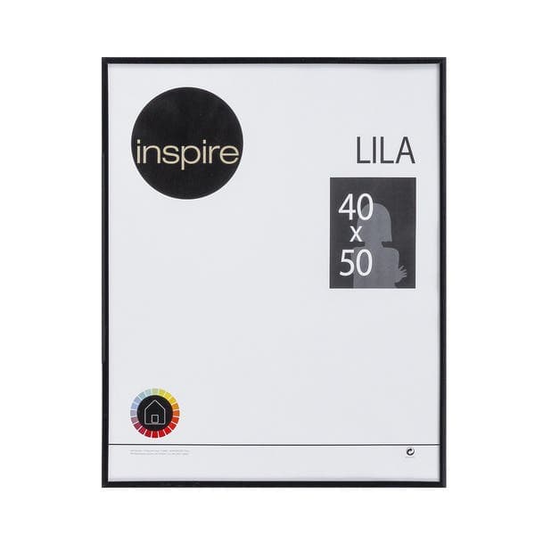 Moldura Pronta Lila Preta 40x50cm Inspire