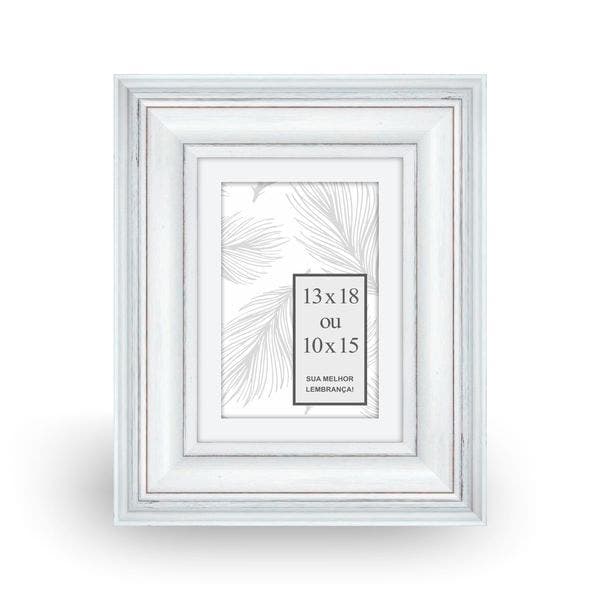 Moldura Pronta Romantic Madeira Branca 24x29cm