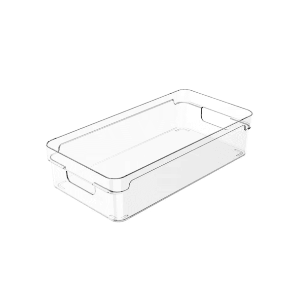 Organizador de Plástico Clear 30x15x7cm Natural OU