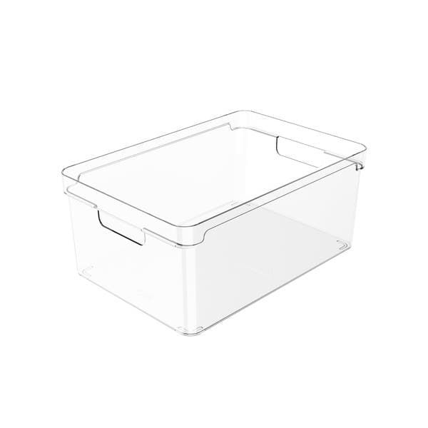 Organizador de Plástico Clear 30x20x13cm Natural OU