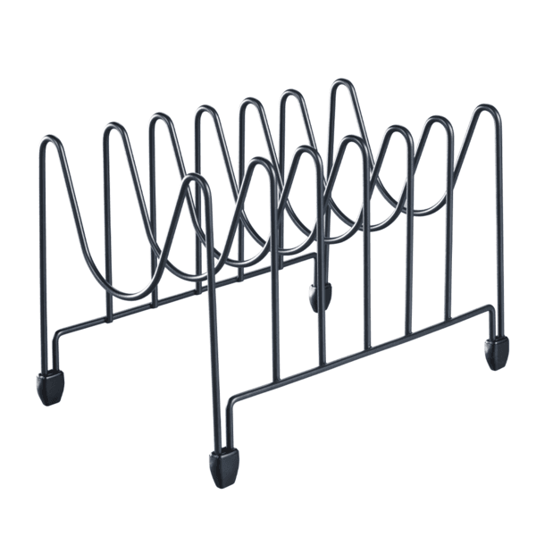 Organizador de Tampas e Pratos Preto Metal Delinia