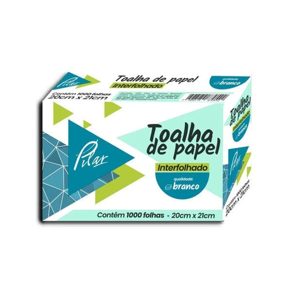 Papel Toalha Interfolhado 1000 Folhas Branco Pilar