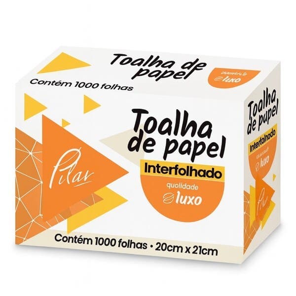 Papel Toalha Interfolhado 1000 Folhas Luxo Pilar