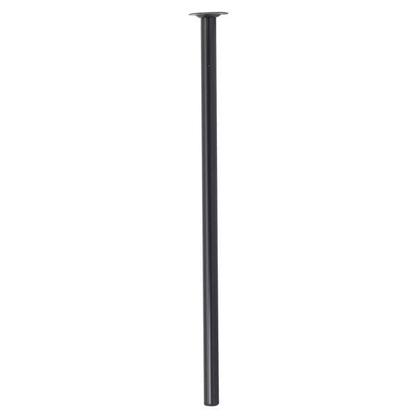 Pé para Mesa Aço 80cm até 50kg Preto Cilíndrico