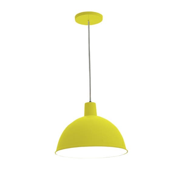 Pendente 1 Lâmpada Metal Amarelo TD822 Taschibra