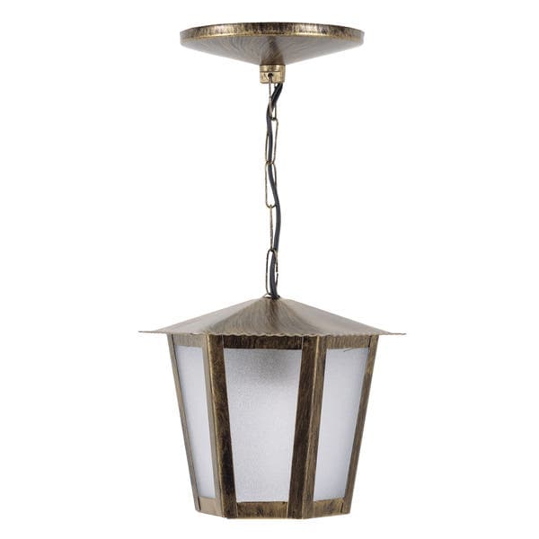 Pendente 1 Lâmpada Metal Marrom L1C Ideal Iluminação