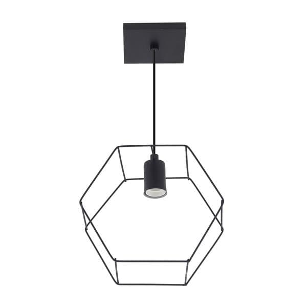 Pendente 1 Lâmpada Metal Preto Pendente