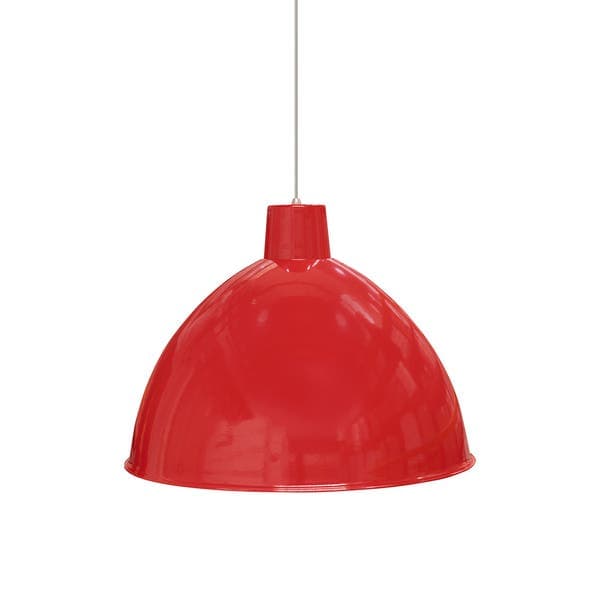 Pendente 1 Lâmpada Metal Vermelho TD822 Taschibra