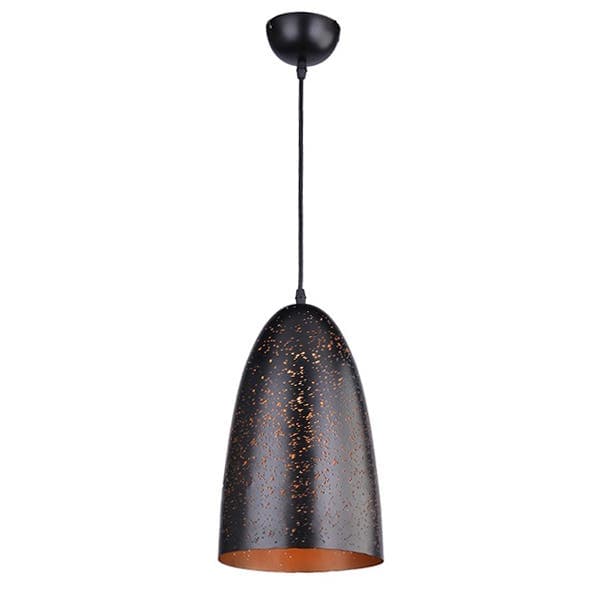 Pendente 1 Lâmpada Preto Vidro Hoshi 3009 Taschibra