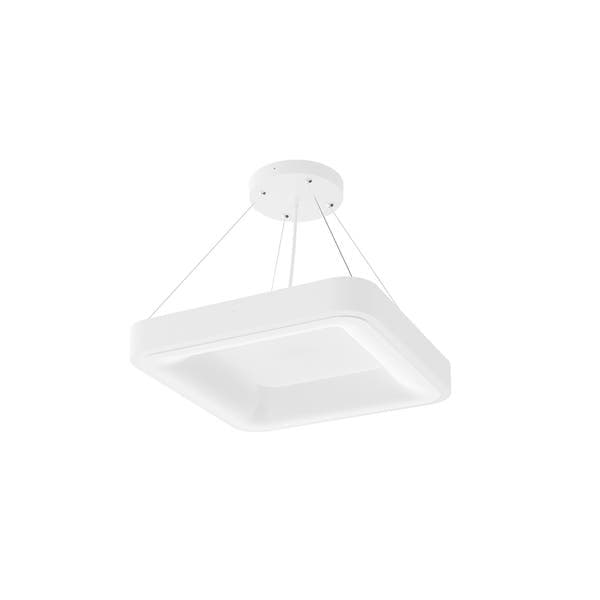 Pendente Quadrado LED Luz 3 em 1 Branco