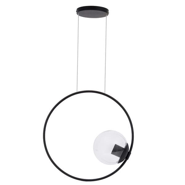 Pendente Redondo 1 Lâmpada Metal Preto Metaldomado