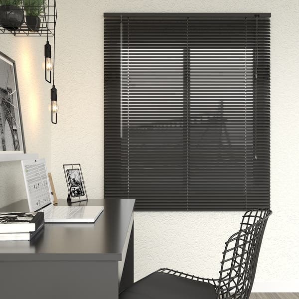 Persiana Horizontal Off PVC Preta 1,20x1,30m Evolux
