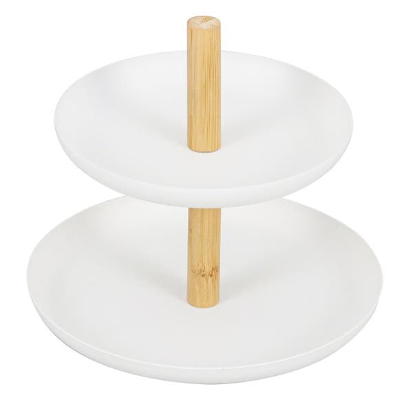Porta-Acessórios de Bambu e Metal 16cm
