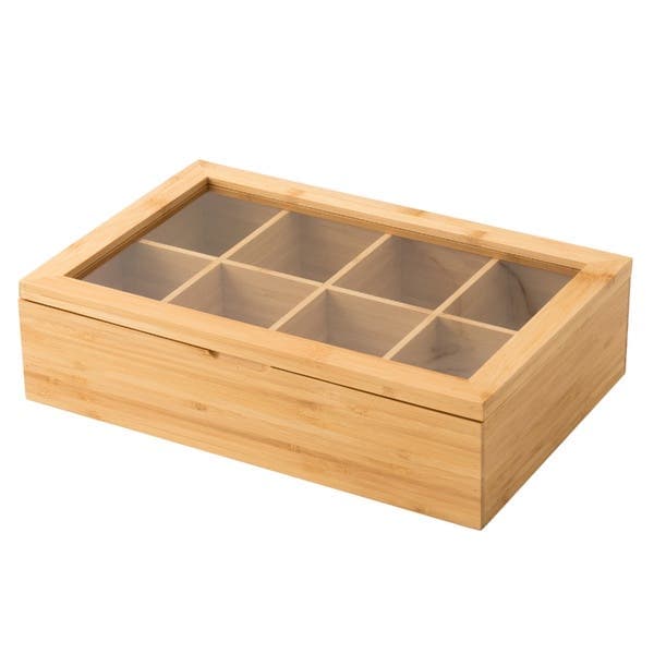 Porta Chá Bambu 8x31x20cm Delinia