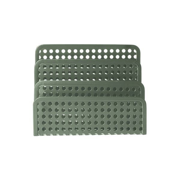 Porta Documentos de Mesa Metal Verde Oikos