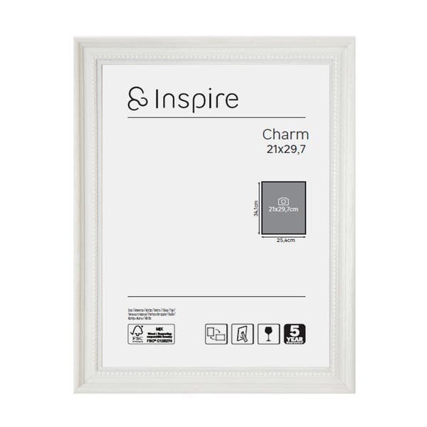Porta Retrato Unifoto Charm Branco 21x29,7cm Inspire
