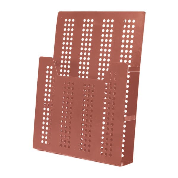 Porta Revistas de Parede Metal Laranja Oikos