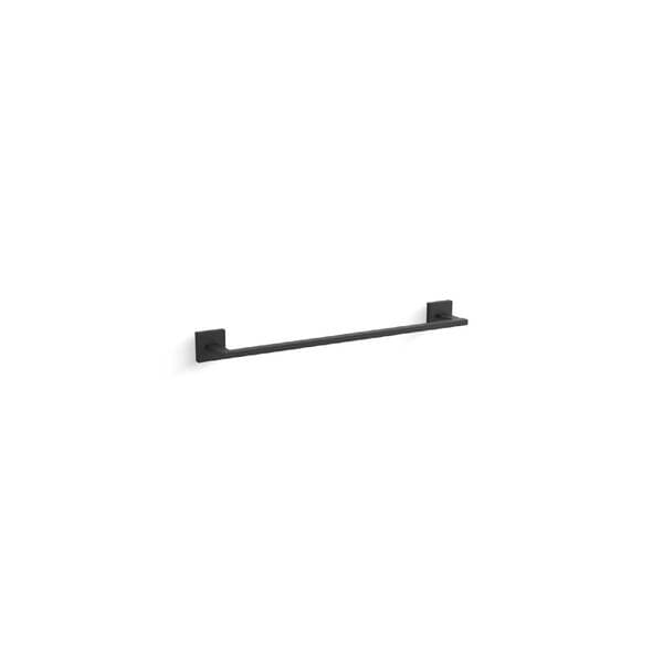 Porta Toalha Barra 457mm Black Matte Square Kohler