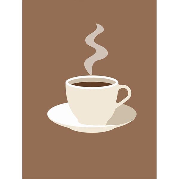 Poster Coffee II Bege 30x40cm Arte Própria