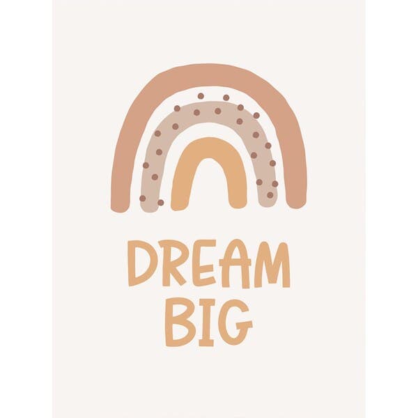 Poster Dream Bege 30x40cm Arte Própria
