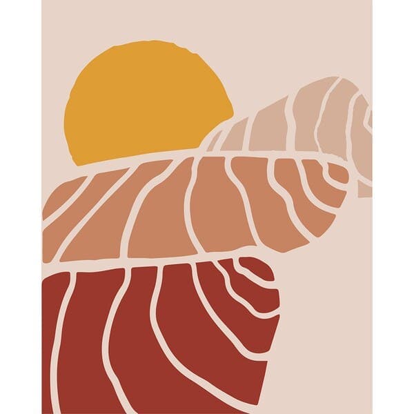 Poster Sol Nascente Terracota 40x50cm Arte Própria