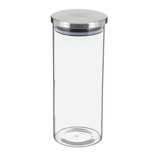 Pote Hermético 1,4l Vidro com Tampa Inox Delinia