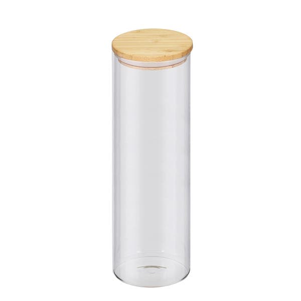Pote Hermético 1,65L Vidro com Tampa Bambu Vika YOI