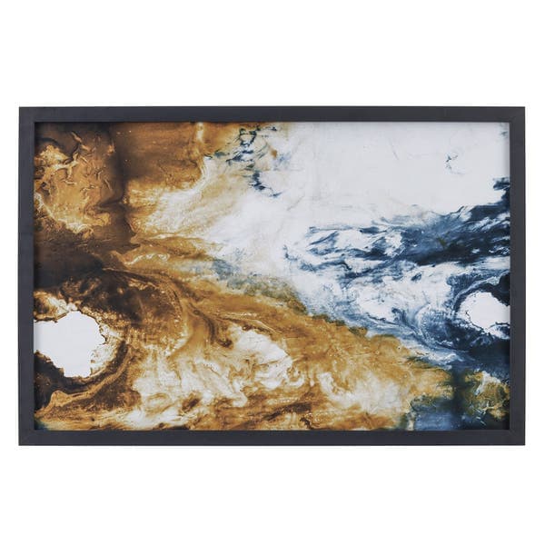 Quadro Aquerela Preto com Vidro 40x60cm Arte Própria