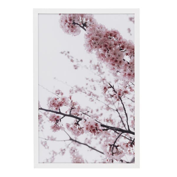 Quadro Cerejeira Rosa com Vidro 40x60cm Arte Própria
