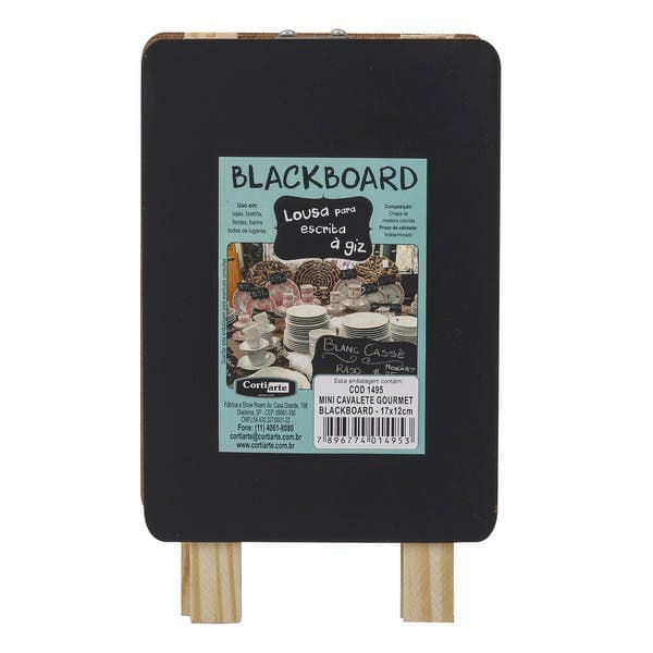 Quadro de Aviso Mini Cavalete Black 12x17cm